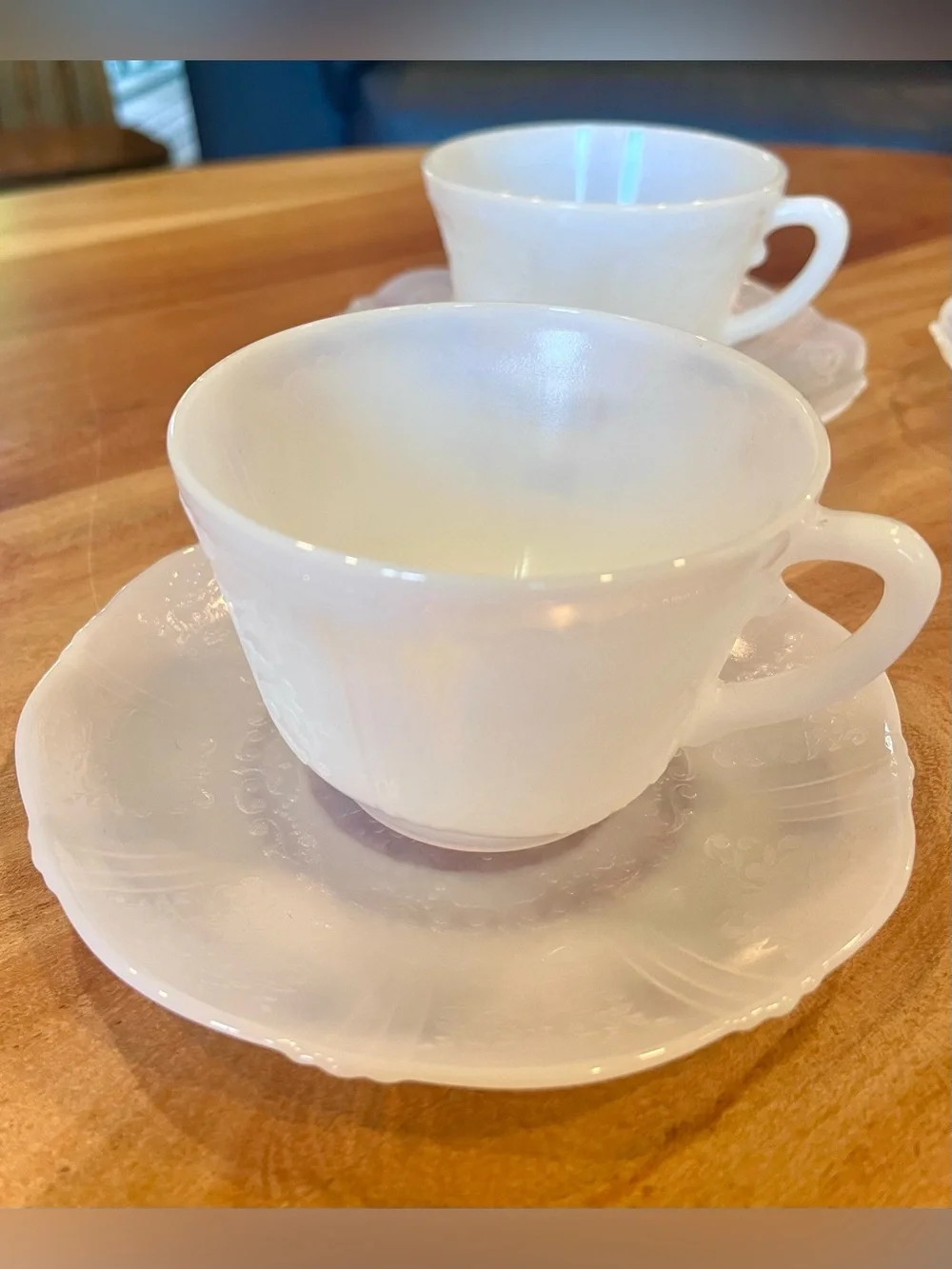 Macbeth-Evans American Sweetheart “Monax” Tea Cup & Saucer Set of 4